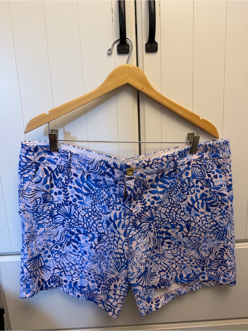 Lilly Pulitzer Jayne Knit Shorts 16 EUC “Calla Lilly Pink High Tides Good Vibes”